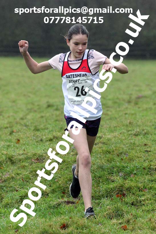 Girls under-13s, NECAA Junior Cross Country Relays, Thornley Farm, Peterlee, Saturday, December 12th. Photo: David T. Hewitson/Sports for All Pics